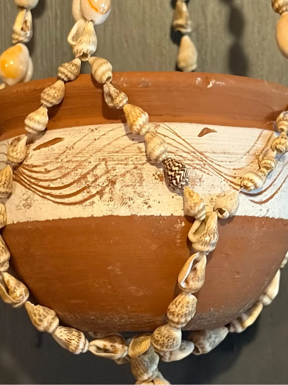 Vintage Terracotta Hanging Planter - Brown